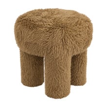 Evans Faux Fur Accent Stool